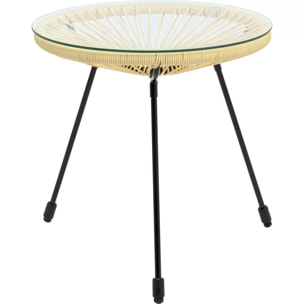 Table d'appoint Acapulco jaune pastel Kare Design