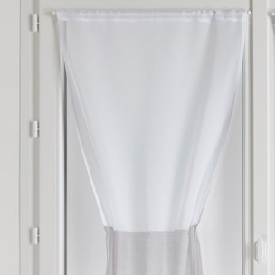 Paire de petits voilages bicolore - Gris clair