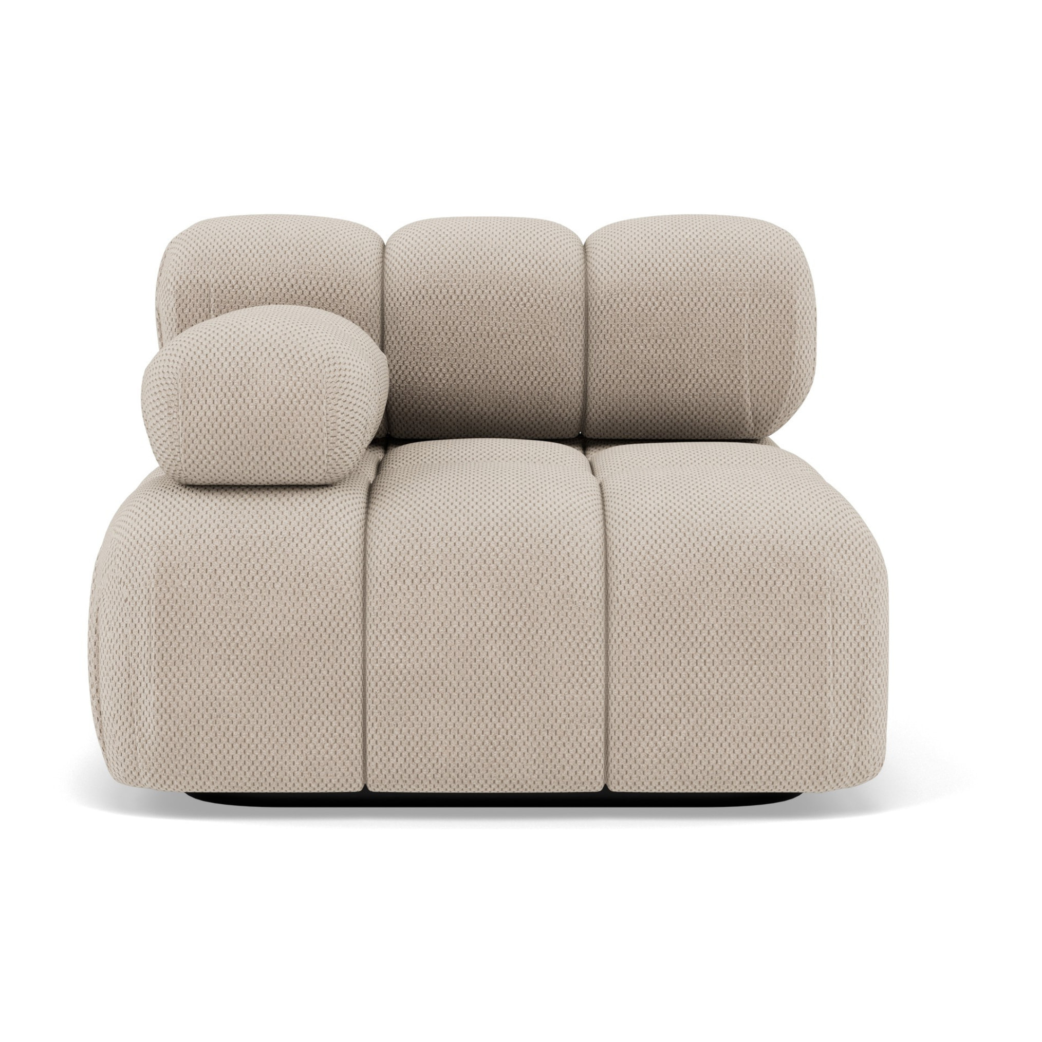 Ruby - module d'assise gauche en velours texturé - Beige
