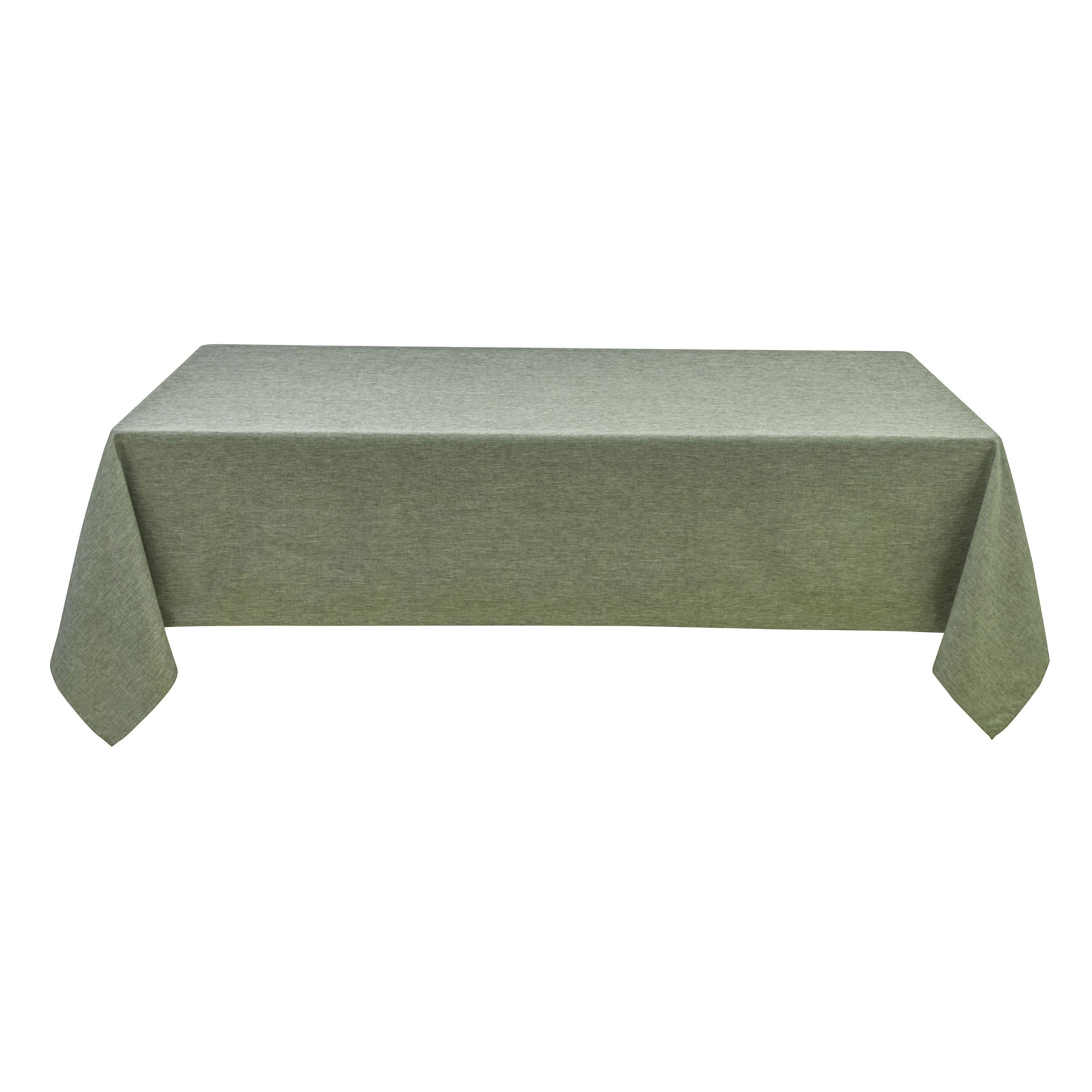 Nappe rectangulaire enduite et anti tache - Vert Olive