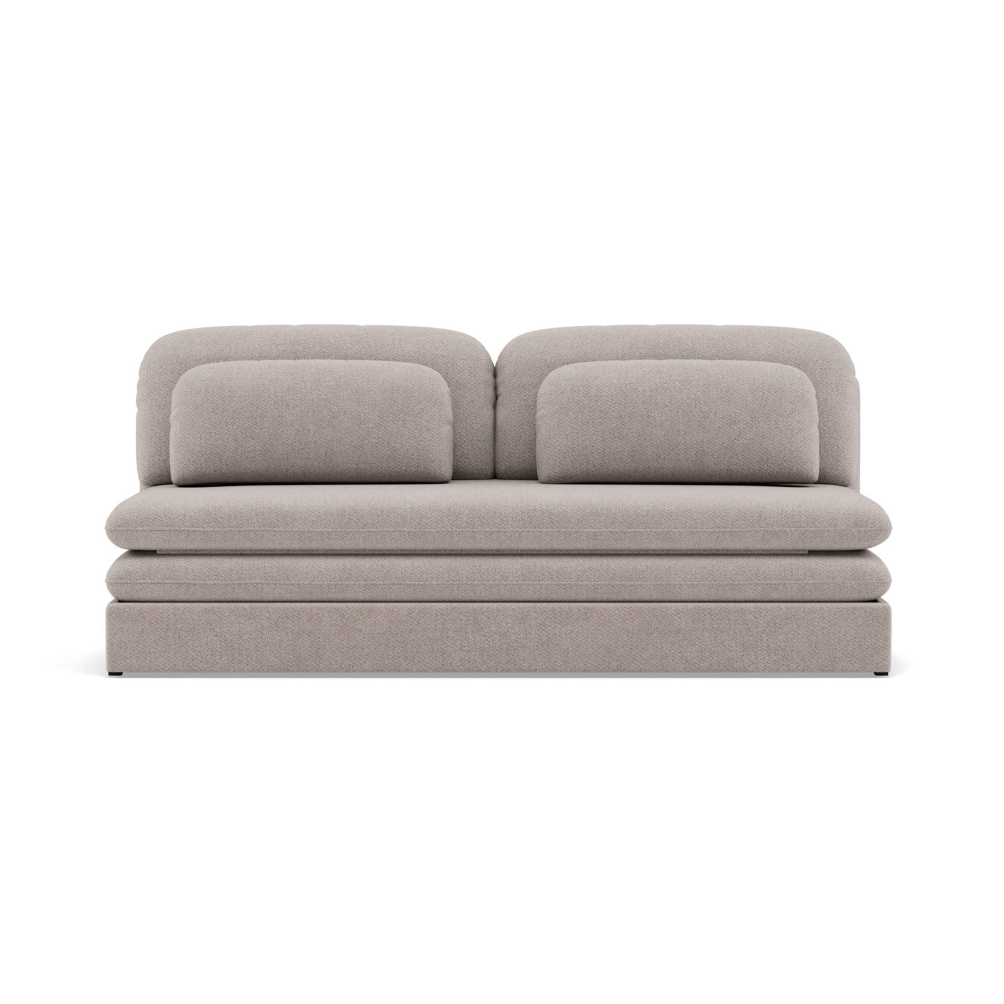 Ysal - canapé 3 places convertible déplimousse en velours texturé - Gris clair