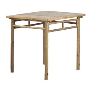 Tavolino da giardino in legno di bamboo 70x70cm
