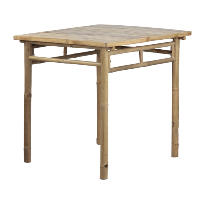 Tavolino da giardino in legno di bamboo 70x70cm