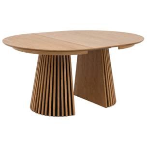Freya - table à manger ronde extensible - bois - 4 à 8 personnes - Bois