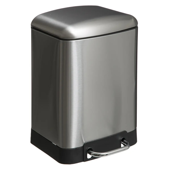 Poubelle à pédale métal 6L "Ariane" inox
