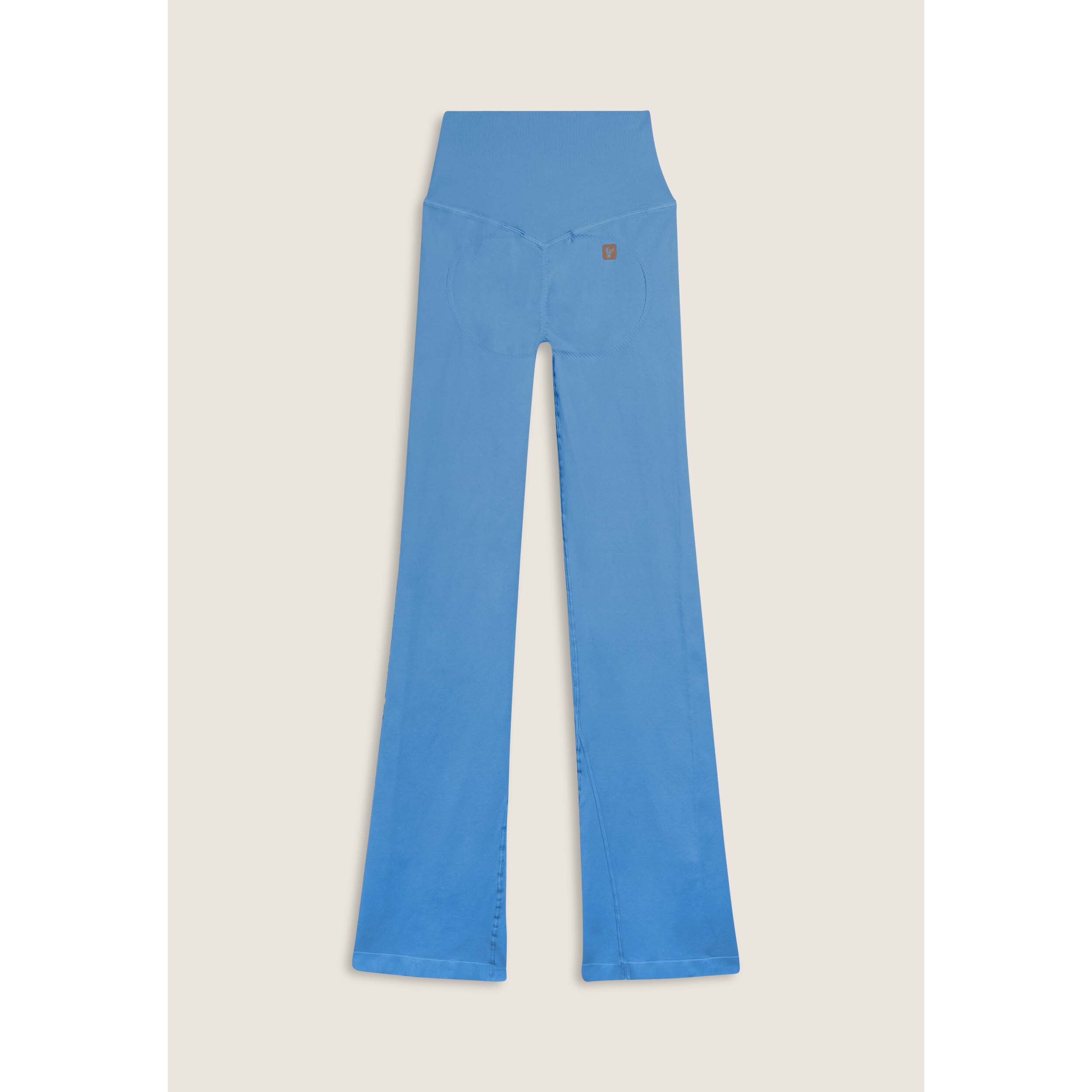 Leggings sportivi seamless a zampa con vita altissima