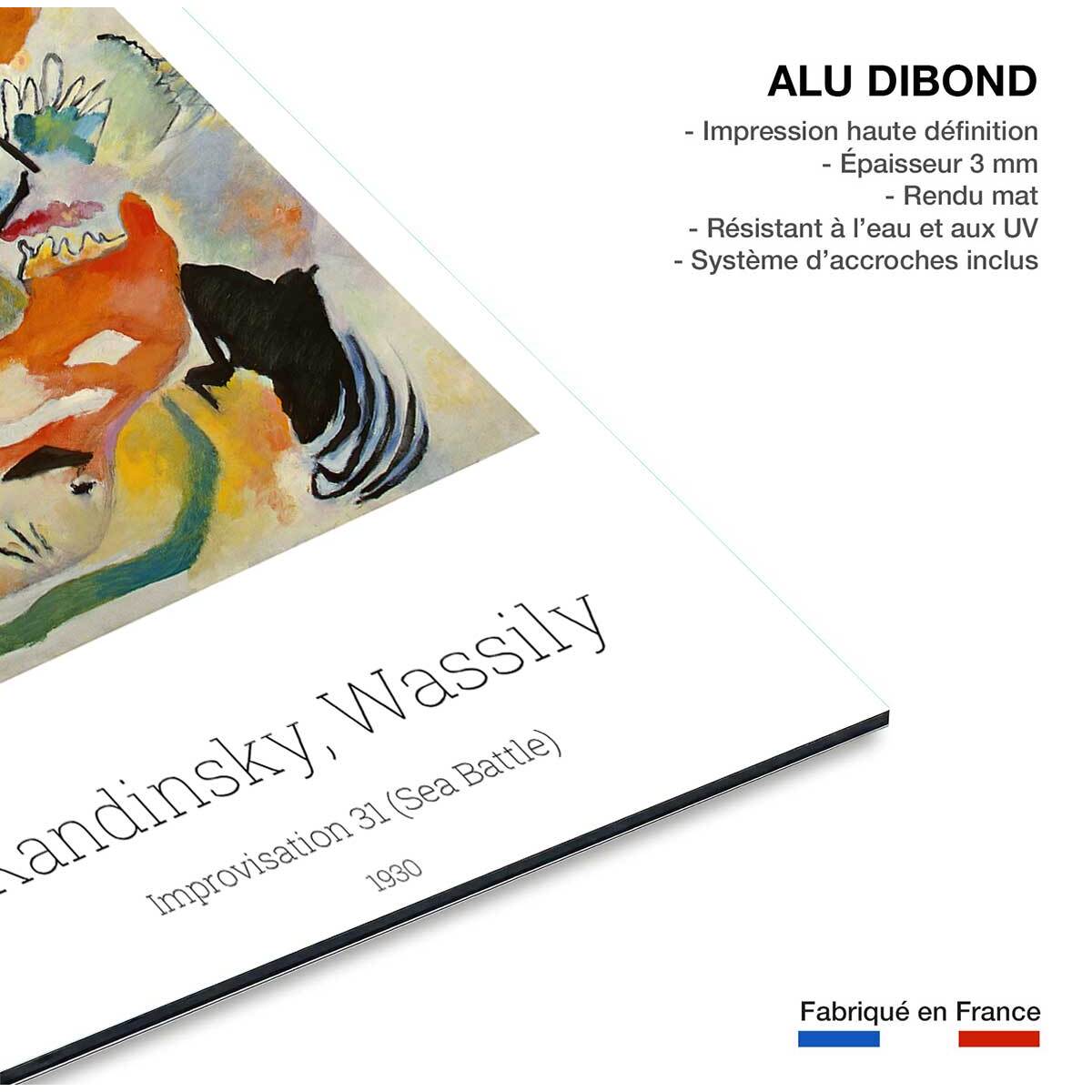 Tableau improvisation par wassily kandinsky  Tableau alu Dibond