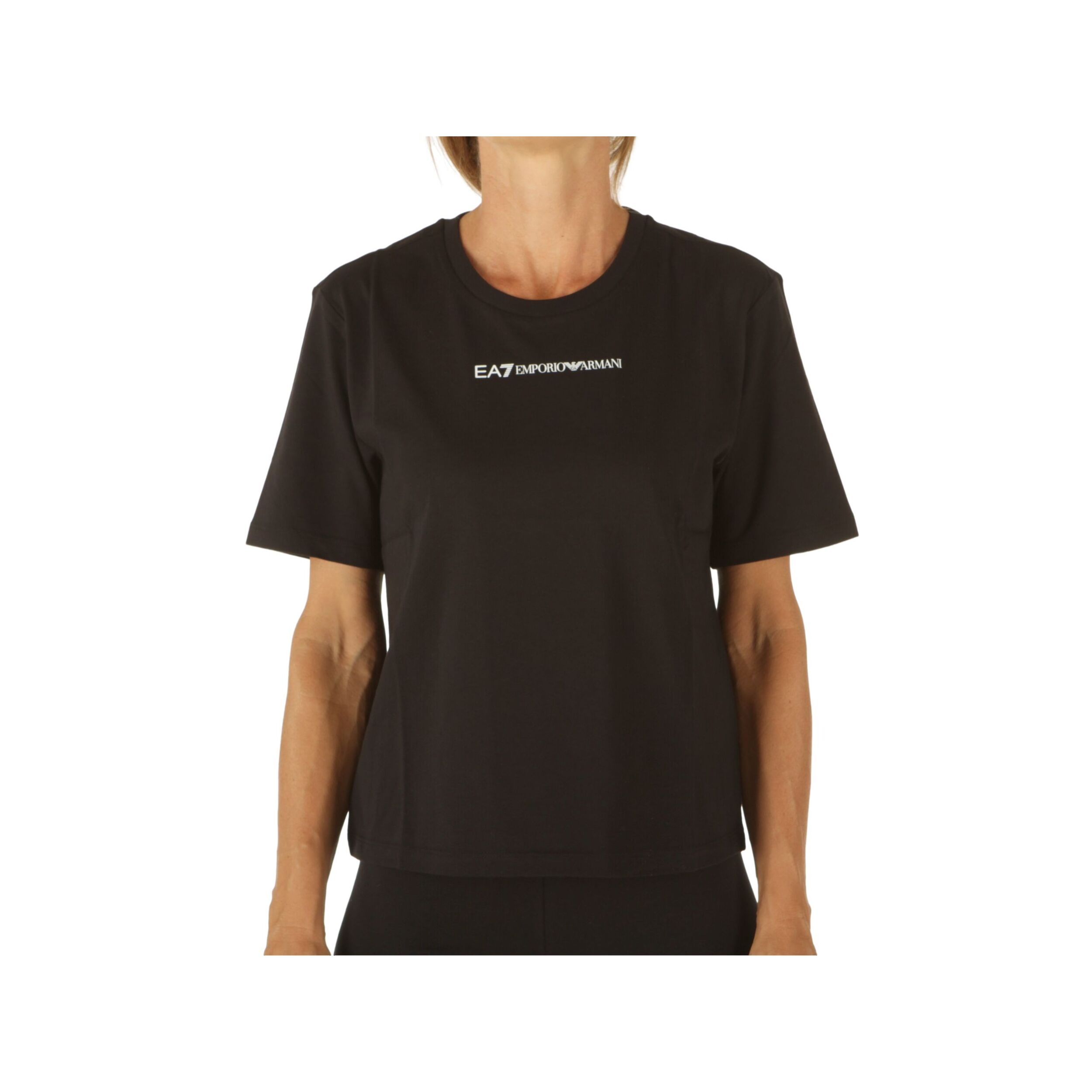 T-Shirt Emporio Armani T-Shirt Logo Crossover Nero Nero