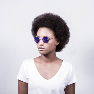 Gafas de sol OCEAN TOKYO - Oro brillante / Revo azul