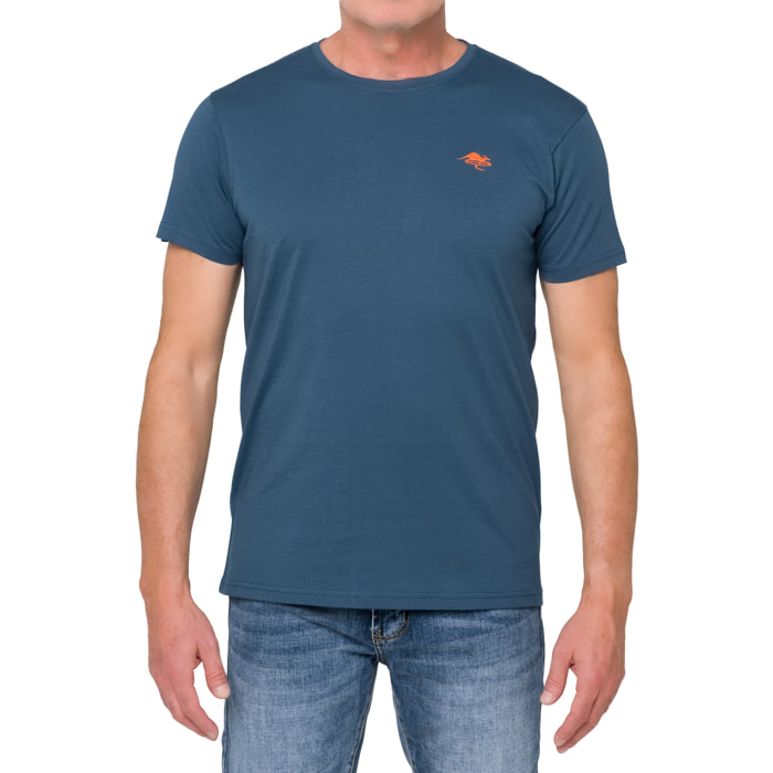 T-shirt in cotone 180 gr Hot Buttered Mistral blu indigo