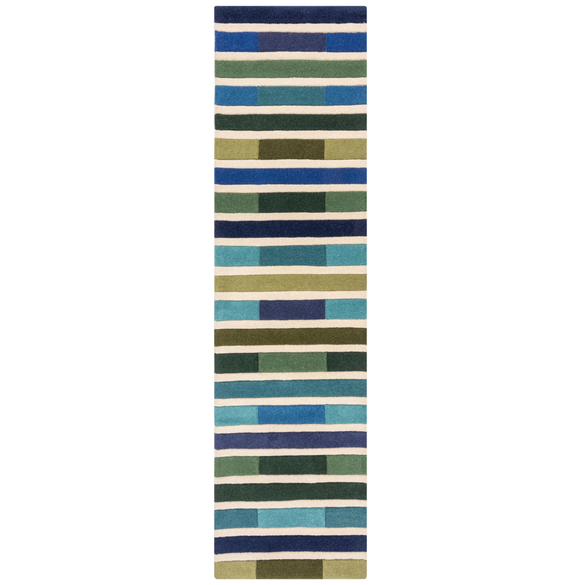 Tapis en laine de couloir PIANO Vert