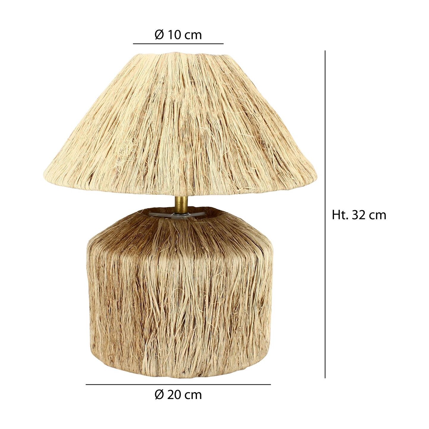 Lampe à poser en fibres naturelles h32cm KAYA