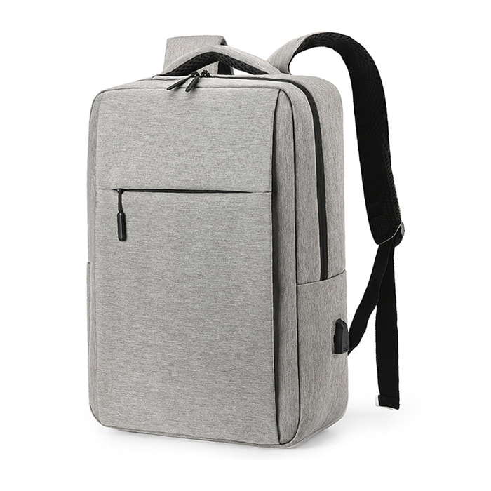 DAM Mochila para Laptop con interfaz de carga USB. 30x13x48 Cm. Color: Gris