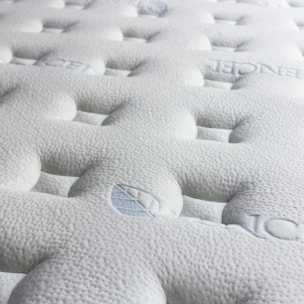 Matelas Iceland | Mémoire de forme, gel frais et mousse HD micro-alvéolée | Tissu Tencel | Grande qualité d’aération | Soutien morphologique