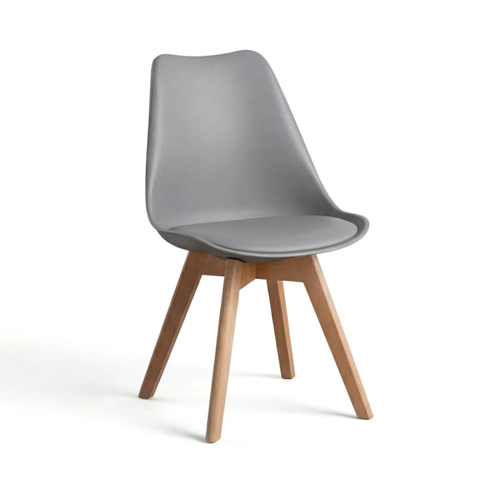 Pack 4 sillas de comedor en gris 83x49 cm Beench Gris