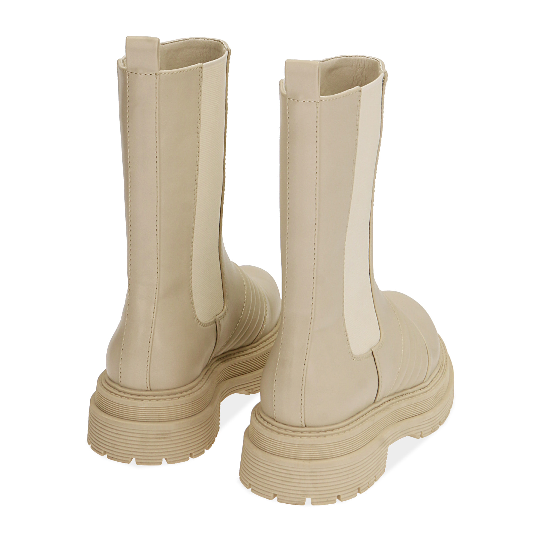 Chelsea boots panna, tacco 5 cm
