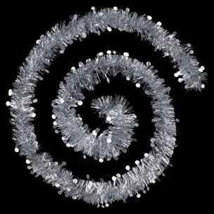 Guirlande pastilles embossées 10cmx2m 4 plis argent