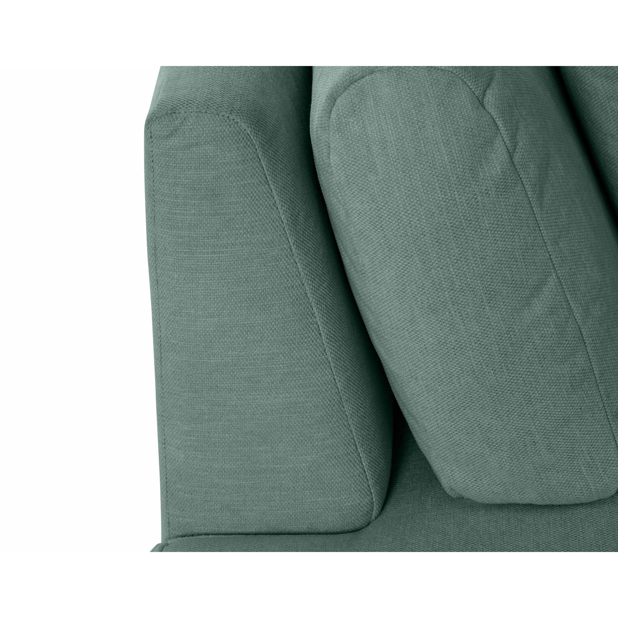Santorini - canapé modulable d'angle droit + pouf - 4 places - en tissu texturé - Vert