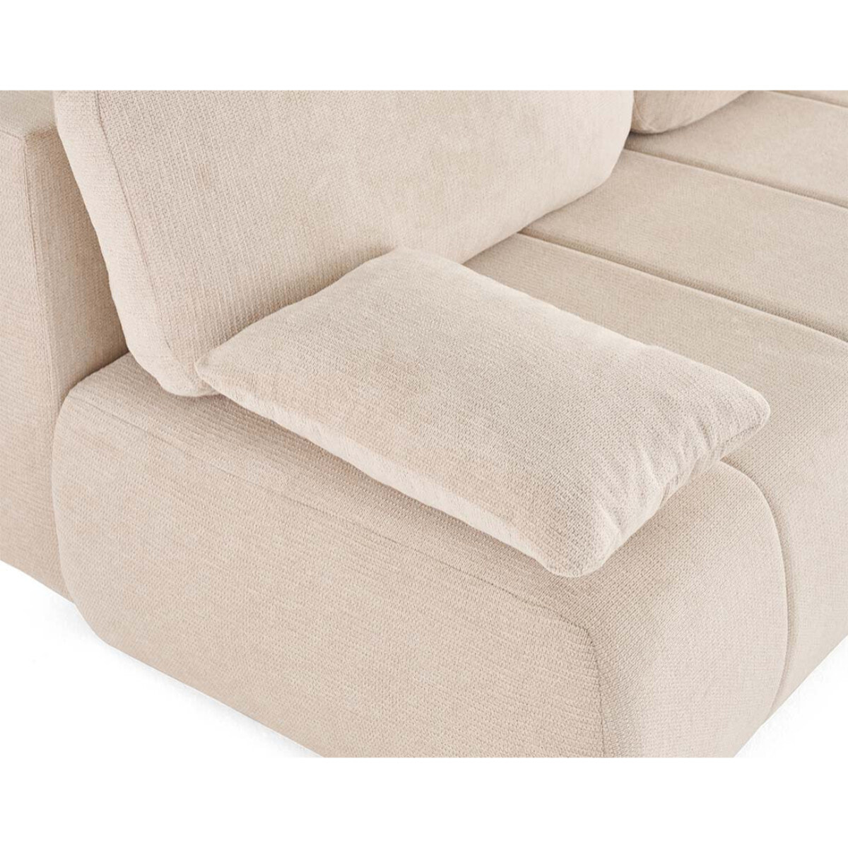 Harper - canapé 3 places convertible avec coffre en tissu texturé - Beige