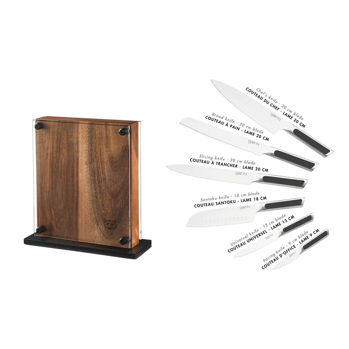Bloc couteaux de cuisine LOKI RAUMA - 7 pièces