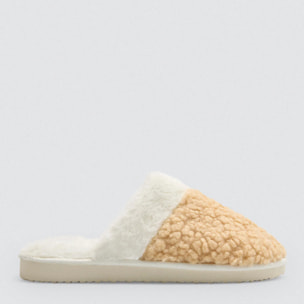 Pantofole da casa con pelliccia e pelle di pecora