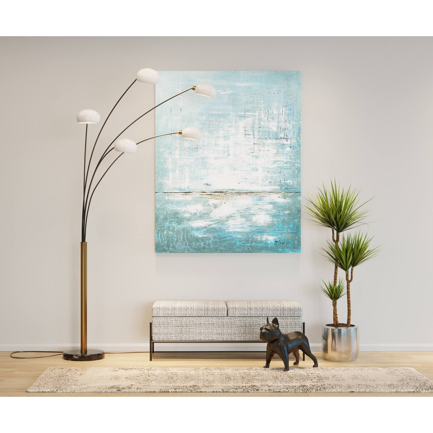 Banc-coffre Iceland blanc et noir Kare Design