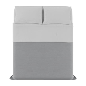 COMPLETO LETTO MAX COLOR MADE IN ITALY COTONE- GRIGIO CHIARO MATRIMONIALE