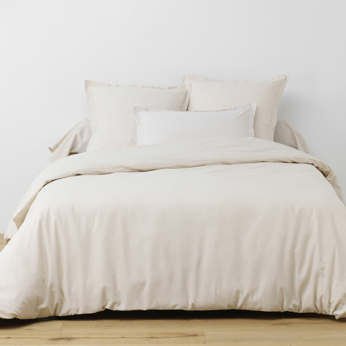 Parure de draps 100% Coton Uni - Essentiel - Chantilly