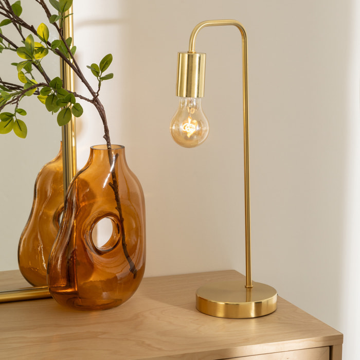 Lampe "Keli" dorée - métal H45 cm