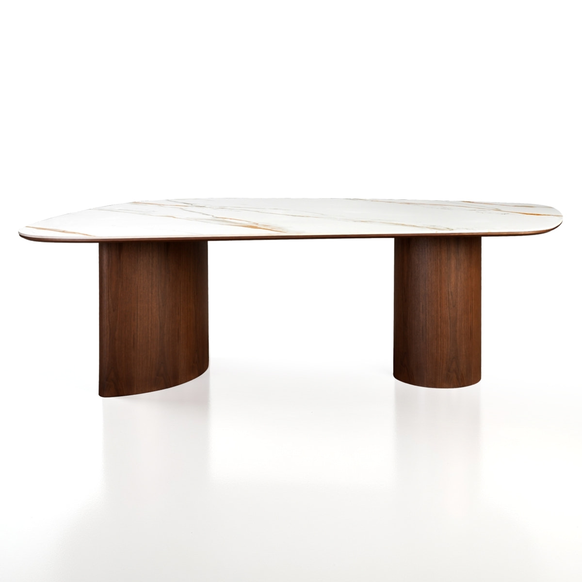 Table à manger Tomasucci TENO, en céramique, noyer, 235 × 115 × 76 cm