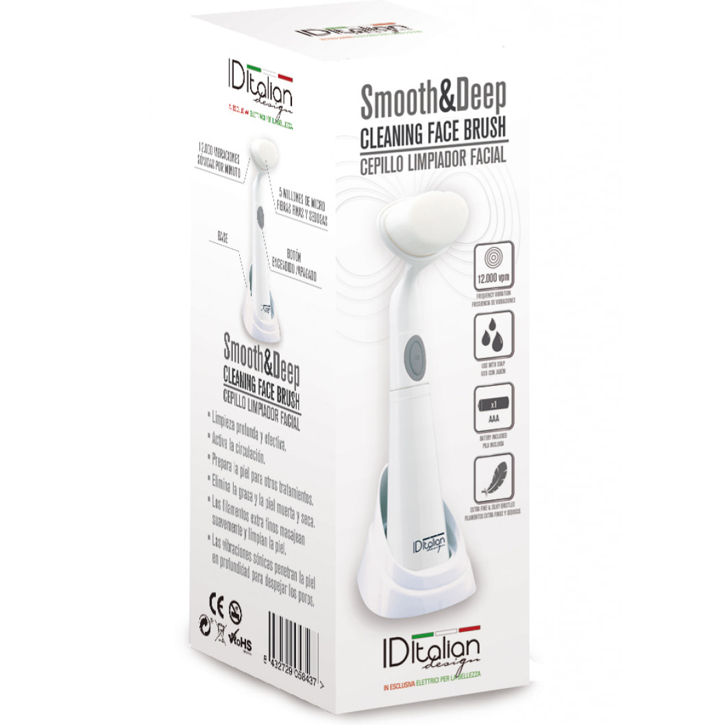 Brosse nettoyante visage Smooth Deep - Blanc