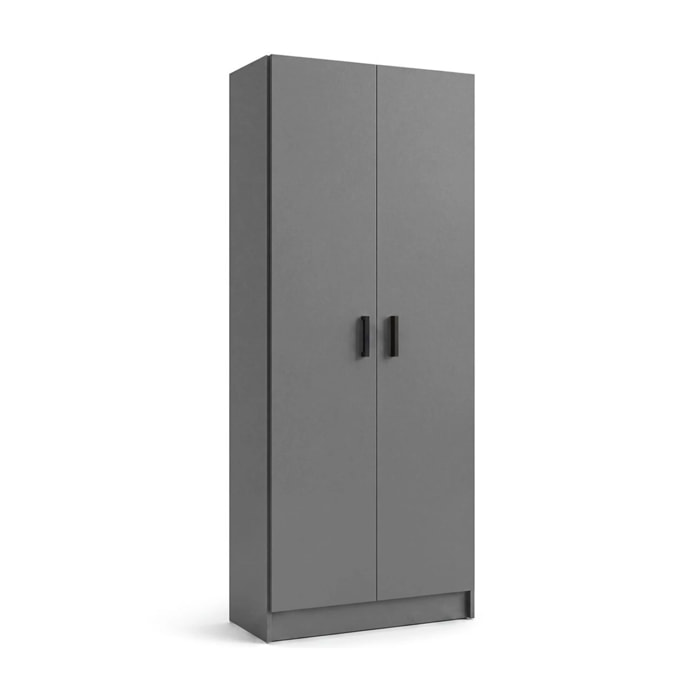 Armario de 2 puertas en gris grafito 73x180 cm Multi Useful 73 Gris Grafito