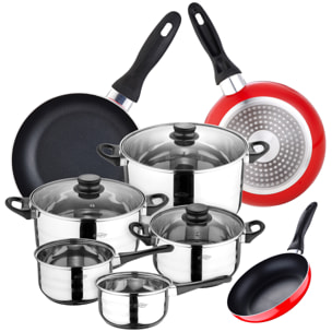 Juego de Batería de cocina de 8 piezas + 3 sartenes  SAN IGNACIO