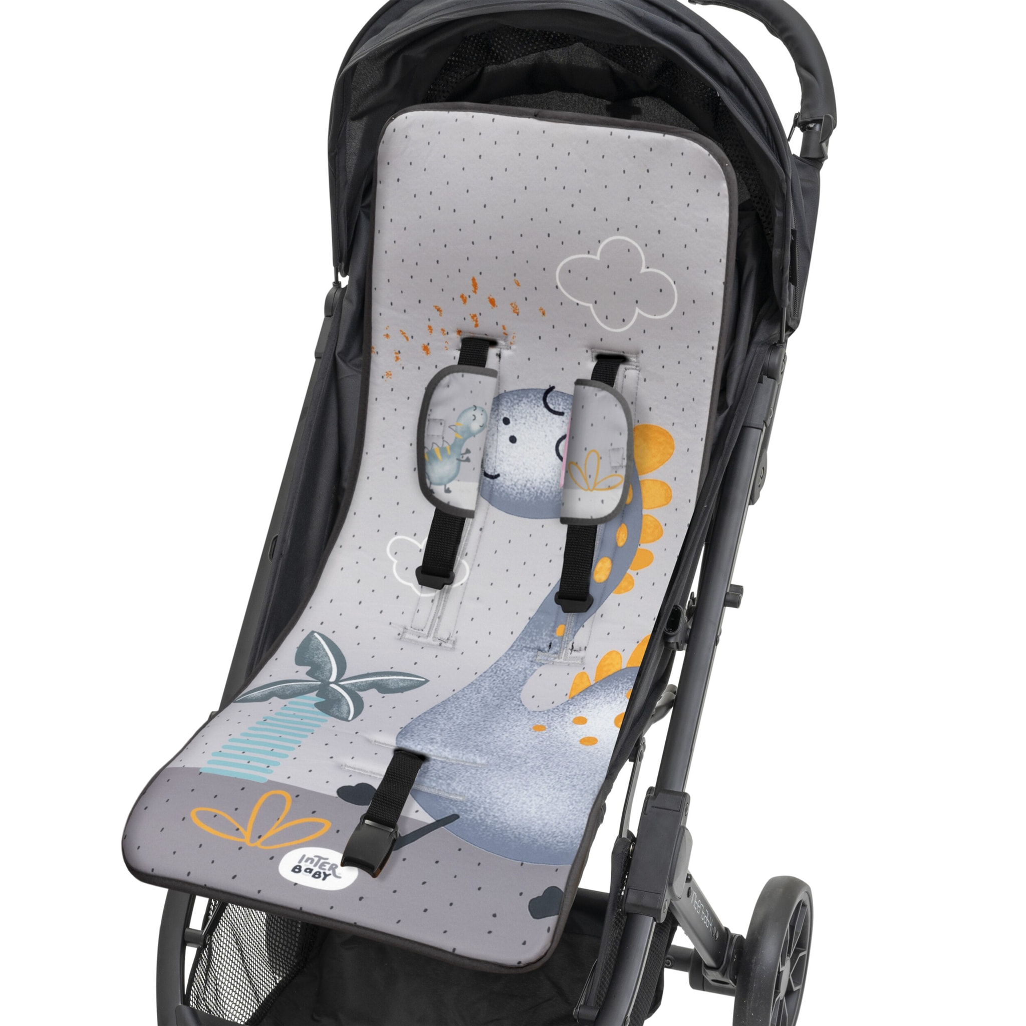 Colchoneta Modelo Dino Palmera Gris