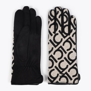 Guanti Jacquard con Logo