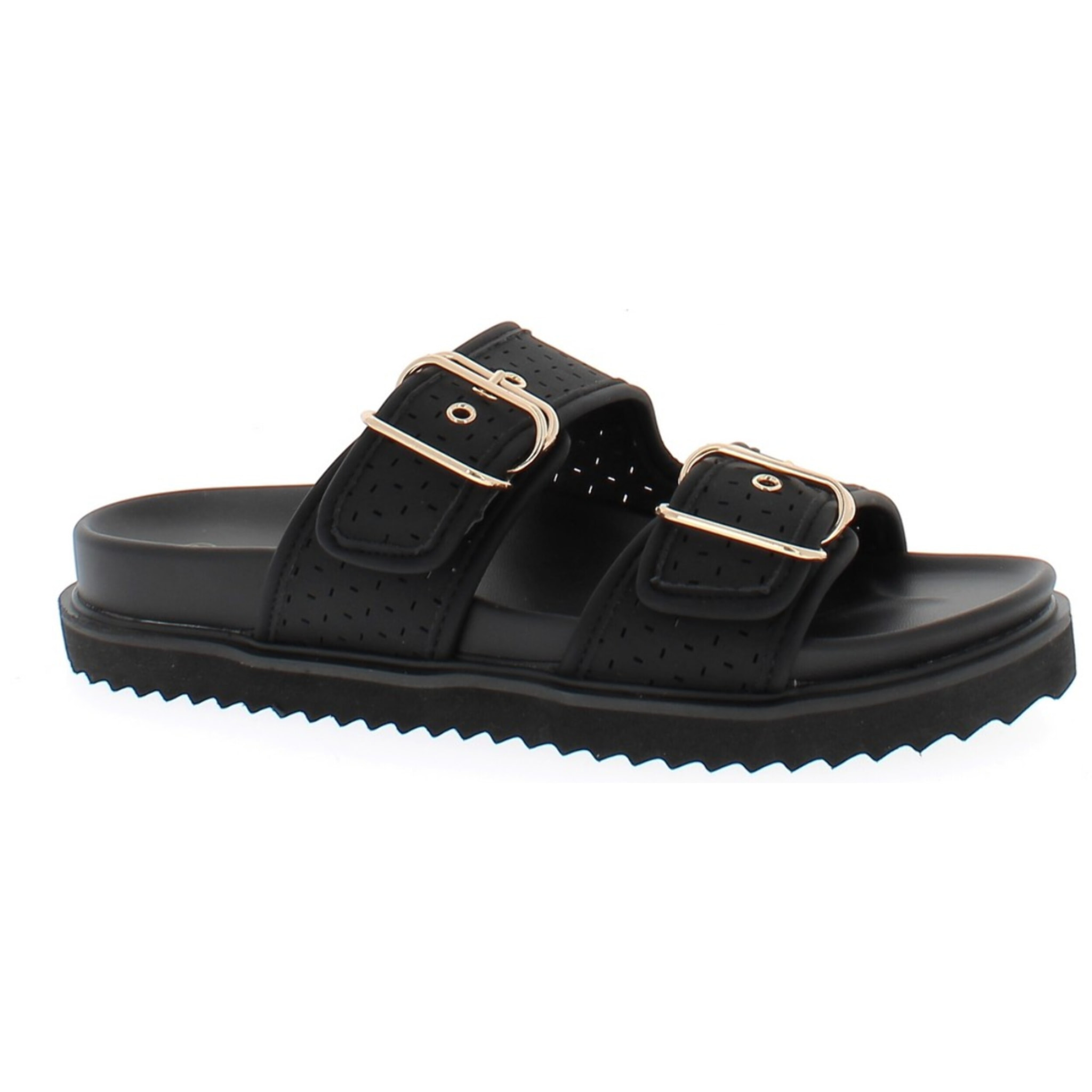 Armata di Mare Scarpe Donna Ciabatte con Doppia Fibbia AMD S61H42 Black