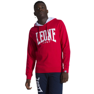 Sudadera hombre con capucha Leone 1947 Apparel Light Big Logo Sudadera ligera sin cepillar