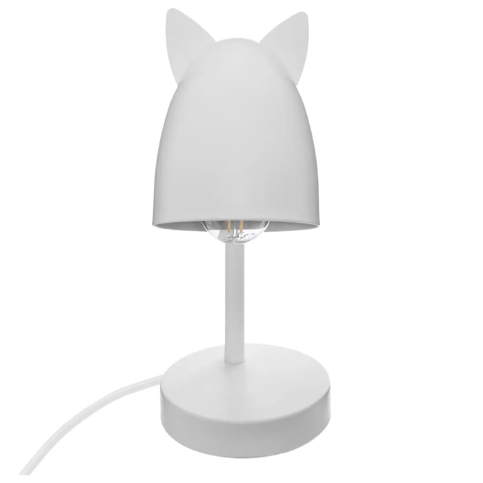 Lampe enfant "Oreilles" - métal - blanc H31 cm