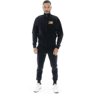 Chándal de hombre Leone HJ de algodón no perchado con cuello y cremallera