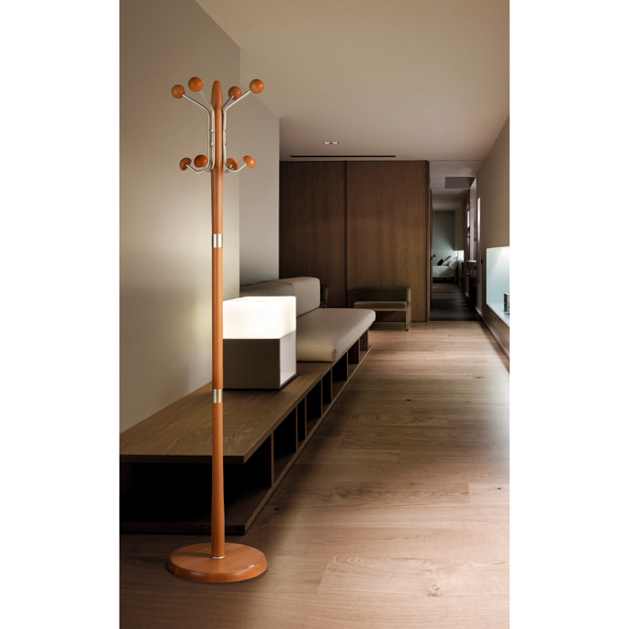 Perchero Menorca madera haya cerezo 180x37x37 cm