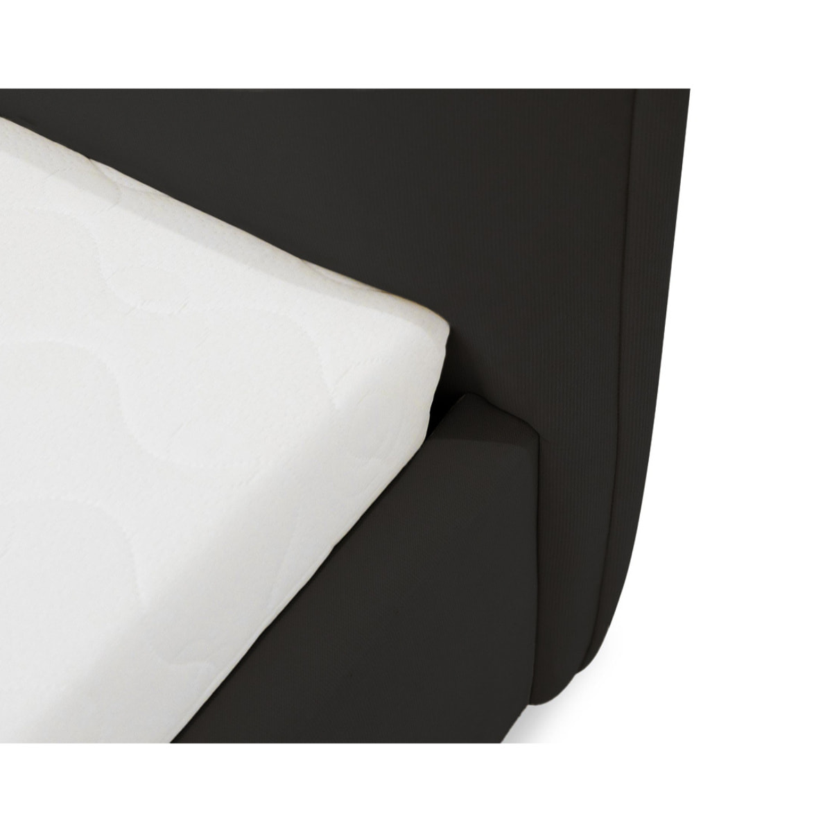 John - lit coffre - 180x200 cm - en velours - sommier inclus - Noir