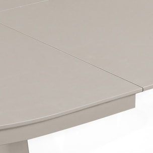 Table à manger extensible Tomasucci GLOMMA, en MDF, taupe, 150/200/250 × 110 × 76 cm