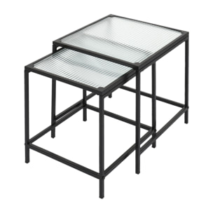 Table Gigogne Rosa Verre Texture X2
