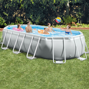 Intex Piscina Prisma Frame ovale con Pompa Filtro, Scaletta e Teli, 503x274x122 cm