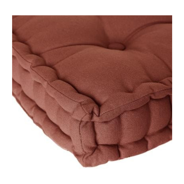 Coussin de sol 40 x 40 x 8 cm Atmosphéra - Couleur: Terracotta