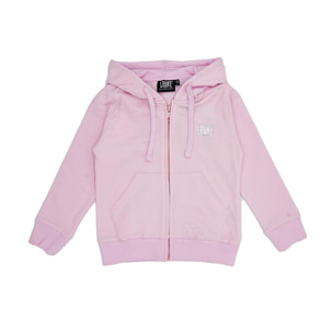 Sudadera de niña foil con capucha y cremallera