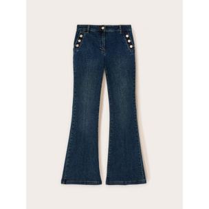 Motivi - Jeans flare con motivo bottoni - Blu