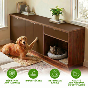 Rouleau adhésif décoratif Vinyle au Mètre - Chocolat - Sticker Lavable Imperméable Mur Cuisine Meubles