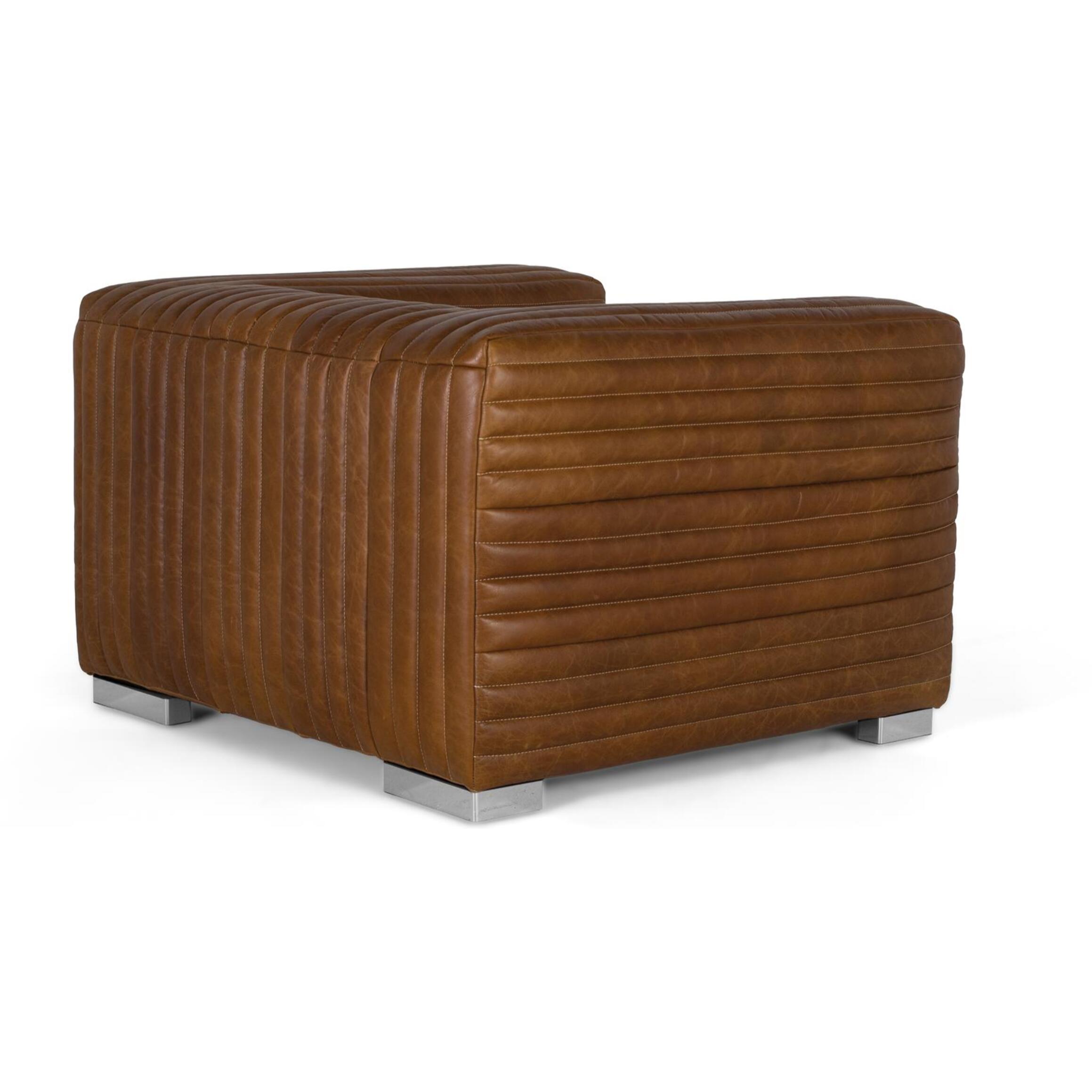 Sillón de piel - 67 x 103 x 98 cm