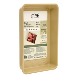 Moule rectangulaire Harmony 34,7x24,5x5,1cm beige